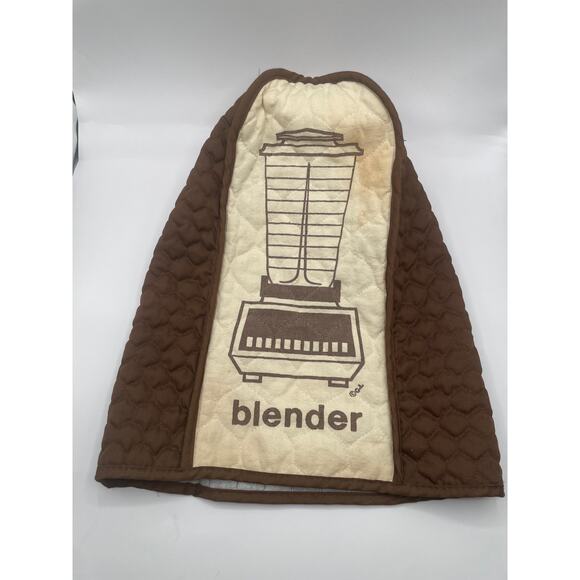 Vintage Brown and Cream Blender Cover - Retro Kitchen Decor - Picture 1 of 2